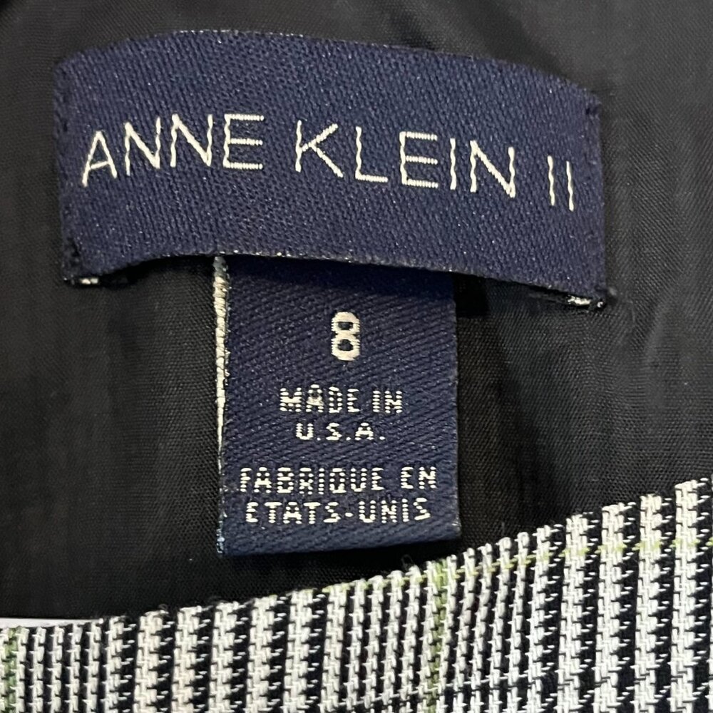 Ann Klein VTG houndstooth mini wool jumper dress size 8 plaid academia classic - Picture 5 of 7